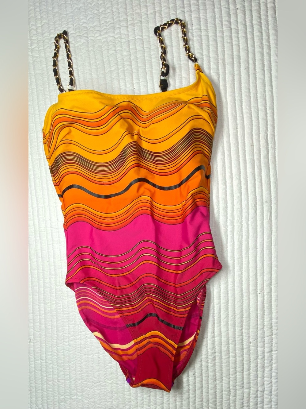 Gottex One-Piece Swimsuit in Yellow, Orange & Pink